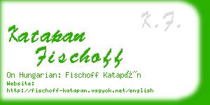 katapan fischoff business card